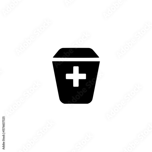 Simple first aid kit icon representing emergency healthcare and compact medical support