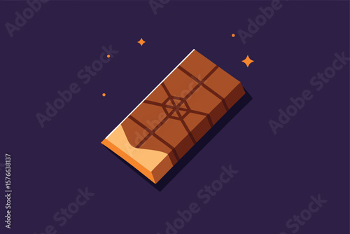 halloween chocolate bar vector with spiderweb wra.eps