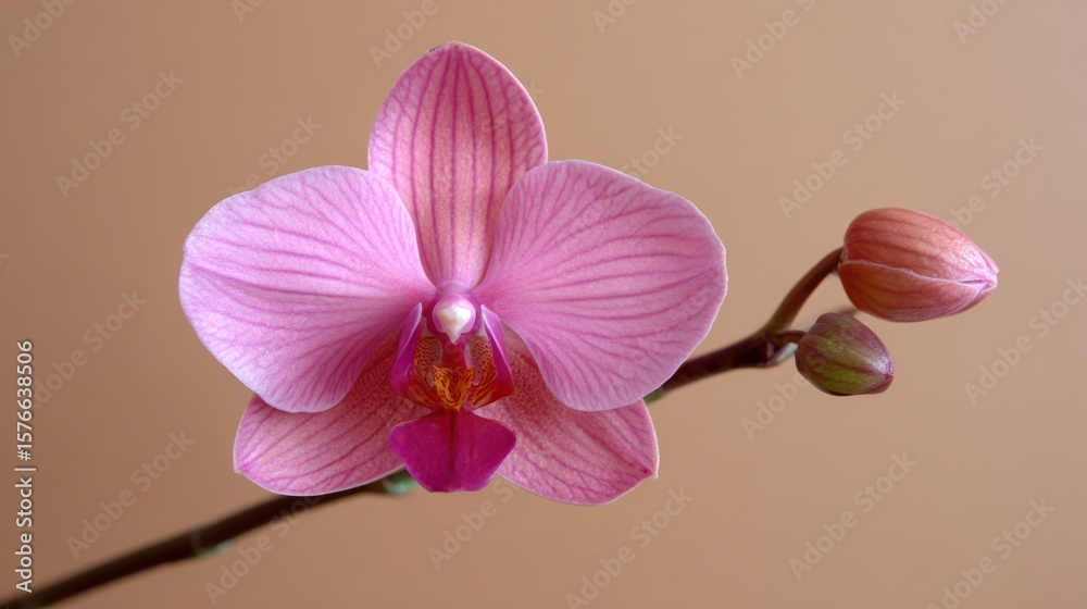 Naklejka premium Pink orchid blossom close-up
