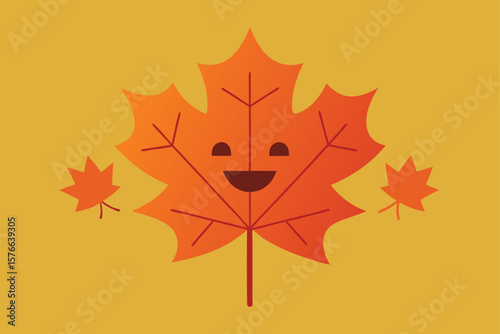 minimal autumn leaf icons with halloween faces an (1).eps
