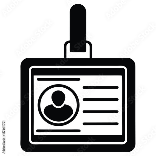 Gym Instructor element isolated gym id card on white background