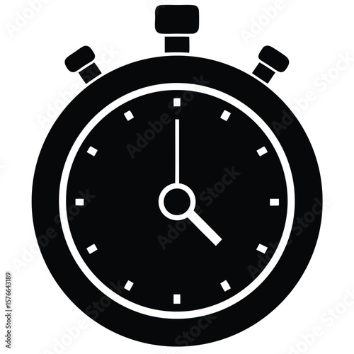 Gym Instructor element isolated hiit timer on white background