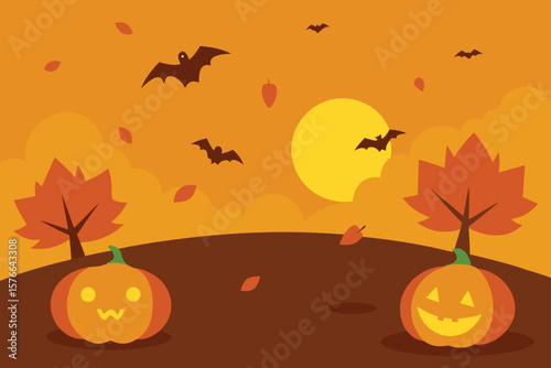  animated pumpkin patch background with falling le (1).eps