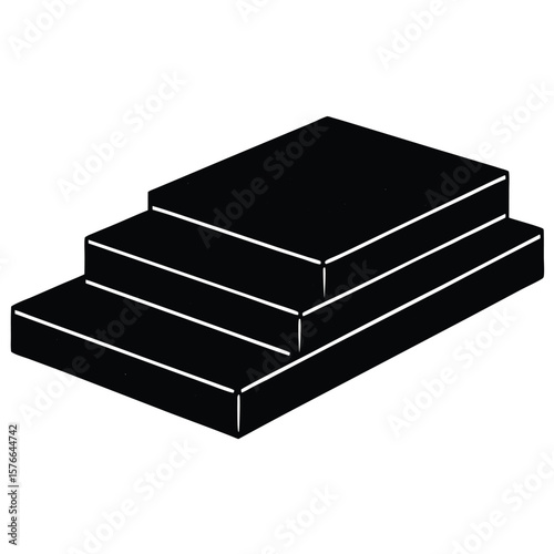 Gym Instructor element isolated step platform on white background