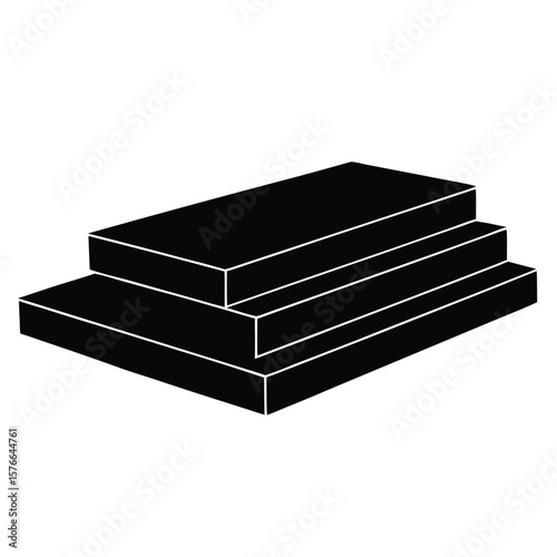 Gym Instructor element isolated step platform on white background