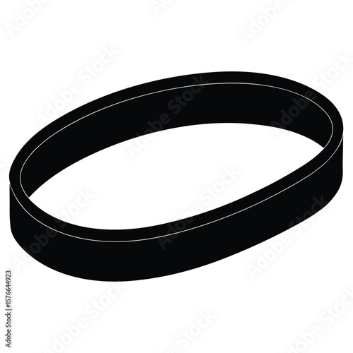 Gym Instructor element isolated stretching band on white background
