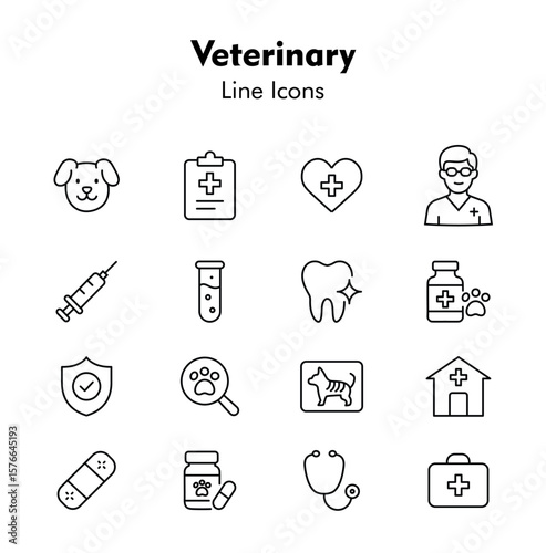 Medical business vector icon set for health and money illustrations
