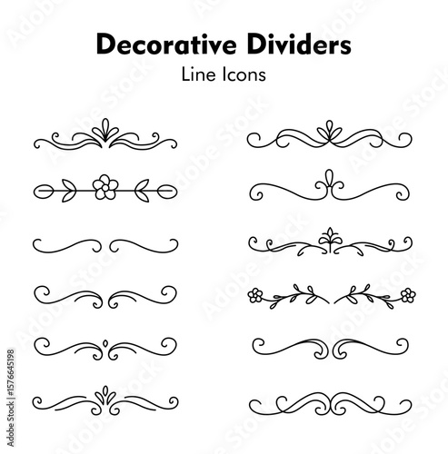 Decorative vector set with vintage calligraphic frames, borders, ornaments, and floral swirl design elements