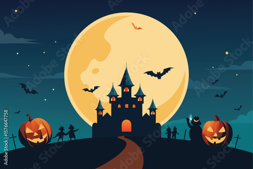  halloween greeting card featuring a candy corn pa.eps