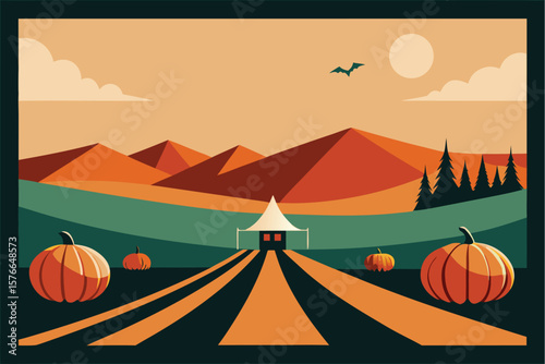  harvest festival flyer featuring pumpkin patch 
