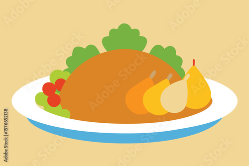  thanksgiving dinner plate featuring mashed potato (1).eps