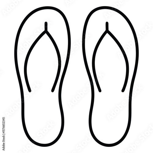 Flip flop icon set design template vector 