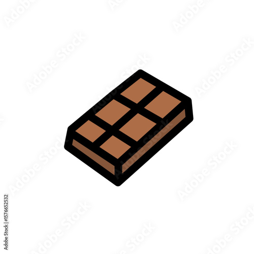 chocolate bar isolated on white