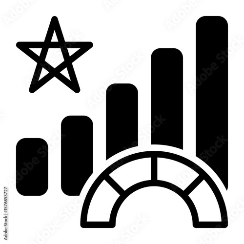 performance icon, glyph icon style