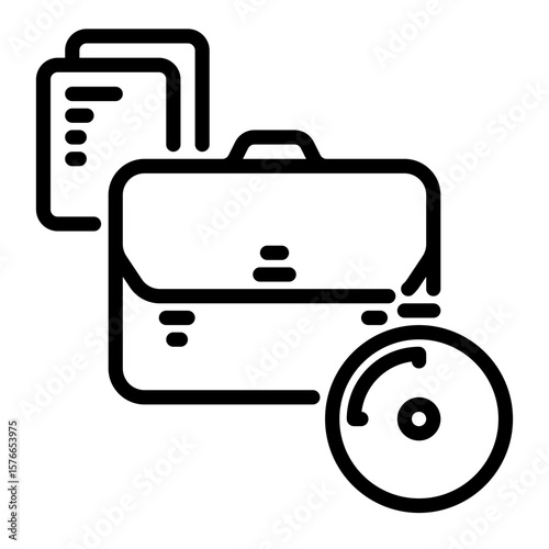 suitcase icon, line icon style