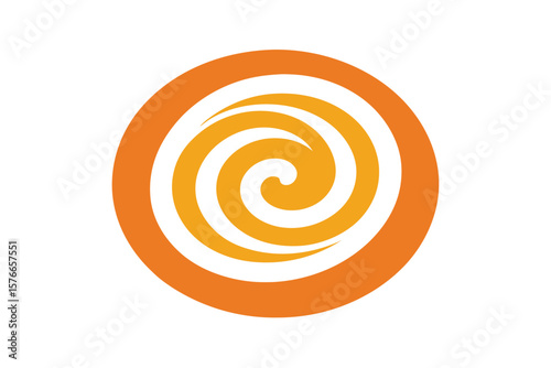 Spiral Shaped Honey Swirl On White Background