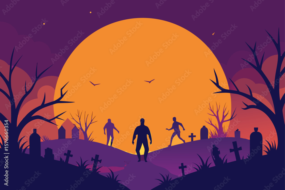 Fototapeta premium create-a-dynamic-halloween-pattern-with-repeating-.eps