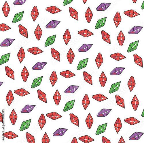 Scattered across the screen are diamonds, emeralds, or imaginary gems as treasures.