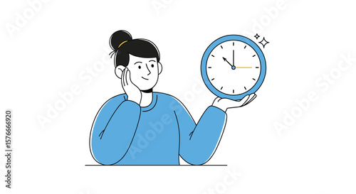 A Person Holding a Clock Looking Concerned About The Passage of Time