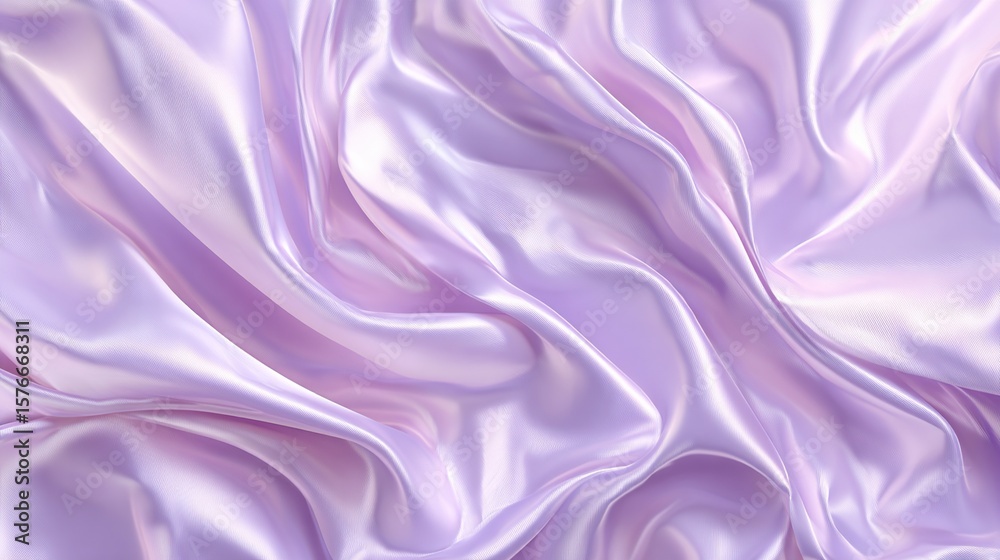 Obraz premium Soft, flowing, lavender-pink satin fabric drapes