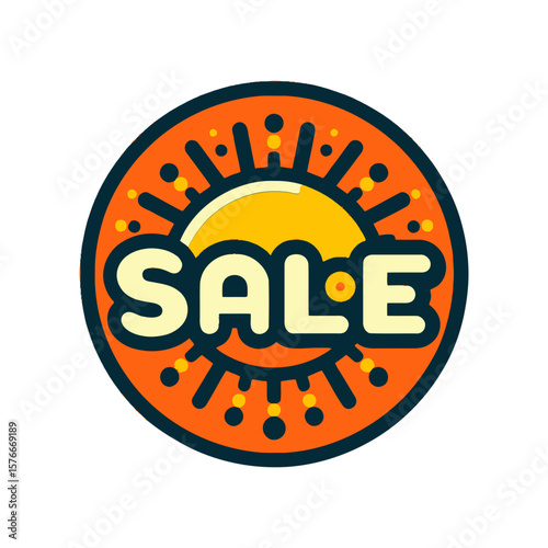 This "SALE" badge is perfect for e-commerce websites and blogs announcing promotions, discounts, special offers, or seasonal sales events.

