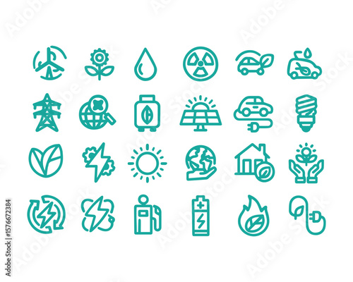 Green energy icon