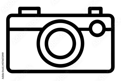 Digital camera vector icon for photography and image design