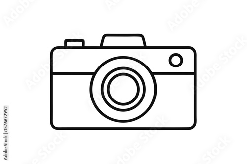 Digital camera icon vector for photography equipment illustration