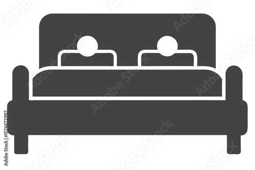 Vector illustration of a sofa furniture icon for home or hotel room interior design