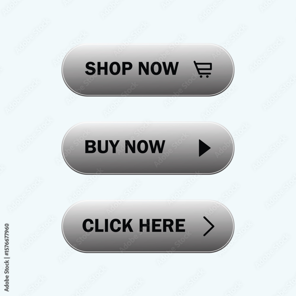 E-commerce Call to Action Buttons Set E-commerce Call to Action Buttons Set