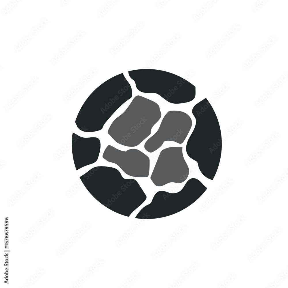 Fototapeta premium natural stone logo design concept nature pile of river stones simple minimalist symbol illustration product brand template