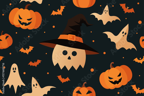 halloween seamless pattern