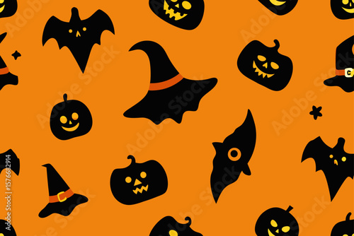 halloween seamless pattern