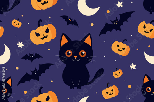 seamless pattern with cats