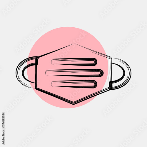 Icon mask. Medical elements. Icon in color spot style.