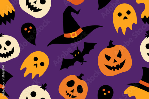 halloween seamless background