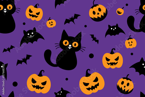 halloween seamless background