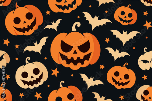 halloween seamless pattern