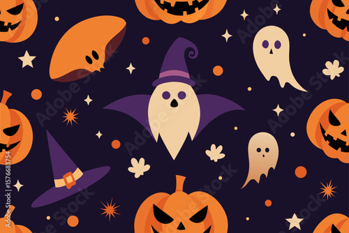 halloween seamless pattern