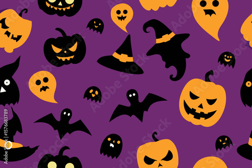 halloween seamless background