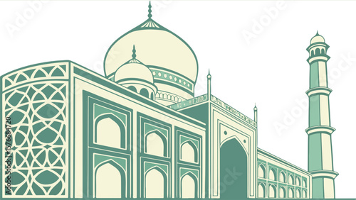 Taj Mahal: iconic marble monument of love, a stunning architectural masterpiece in Agra, India, perfect for travel and tourism