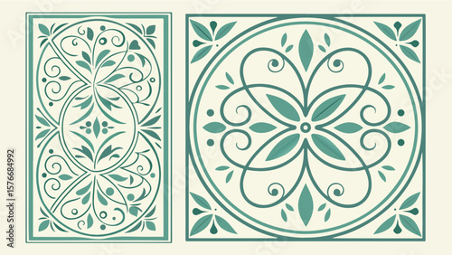 Abstract floral pattern vector illustration with vintage leaf and spring flower elements
