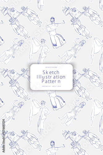 West java dance sketch culture from jawa barat