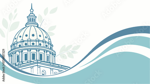 The iconic United States Capitol Building stands as a grand architectural landmark in Washington, its magnificent dome reaching towards the sky, a symbol of government in America