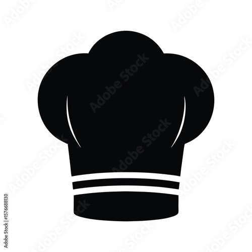 Chef Hat Bold Top Icon Vector Illustration