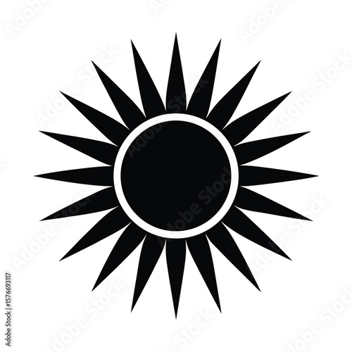 Shine Sun Icon Vector Illustration