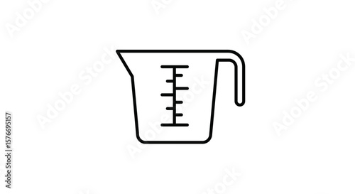 A measuring cup illustration isolated on white background