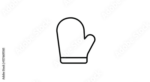 A simple mitten illustration isolated on white background