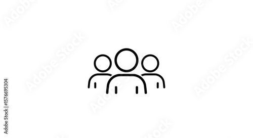 A group of people isolated on white background represents community