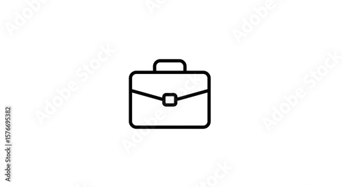 A simple briefcase isolated on white background